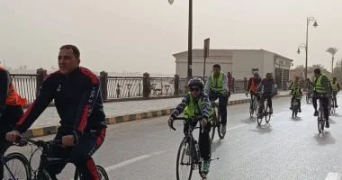 ماراثون دراجات وسباقات رياضية في بني سويف