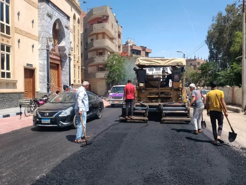 ترميم ورفع كفاءة طرق بني سويف