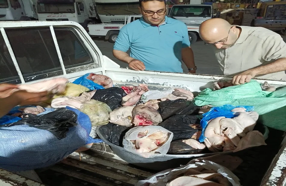 ضبط لحوم فاسدة وإجراءات ضد مخابز مخالفة بالمنوفية