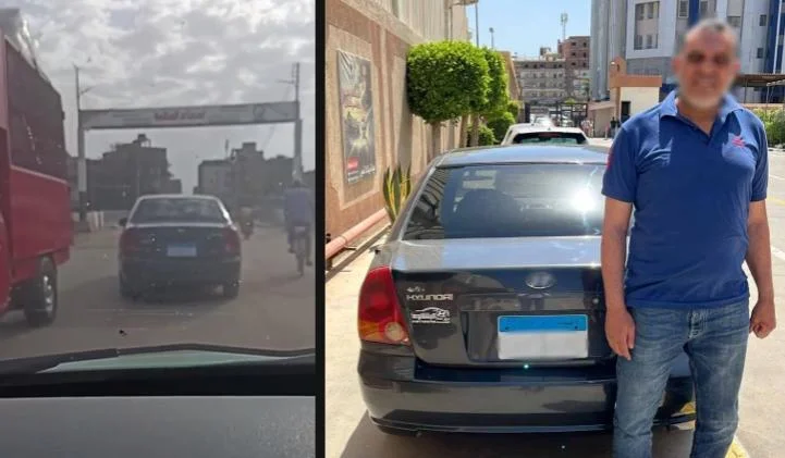 التحفظ على سيارة في الغربية بعد طمس لوحاتها المعدنية