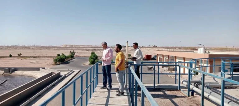 تفقد رئيس مياه البحر الأحمر لمحطة المعالجة الثلاثية
