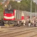 خروج قطار عن القضبان في محطة طنطا