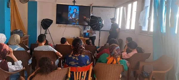 تدريبات المنتدى الثقافي للنشء بدمياط في صناعة السينما