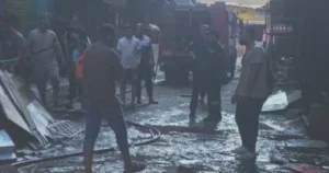 السيطرة على حريق في شركة دعاية بشبرا الخيمة