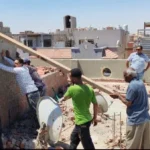 إزالة بناء مخالف في منطقة الدهار بالغردقة