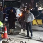 متابعة هبوط أرضي بشارع مصطفى النحاس في القاهرة الكبرى