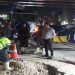 متابعة ميدانية لأعمال الفحص بهبوط أرضي في القاهرة