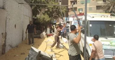 حملات مكثفة في حي البساتين لضبط الشوارع وإزالة المخالفات