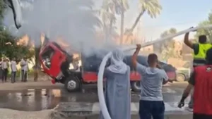 حريق في مخبز بجهينة بسوهاج والدفاع المدني يتدخل