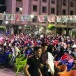 توافد الجماهير لمتابعة مباراة منتخب مصر في المحلة