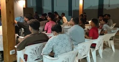 احتفالات شباب نجريج بهدف المنتخب المصري في كأس العالم