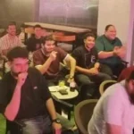فرحة الجماهير المصرية في المنوفية بعد الهدف الثالث