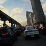 احتفالات بفوز منتخب مصر في العاصمة الجديدة
