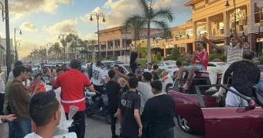 احتفالات جماهيرية في بورسعيد بعد فوز المنتخب المصري