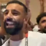 احتفال منتخب مصر بعد الفوز التاريخي على نيوزيلندا