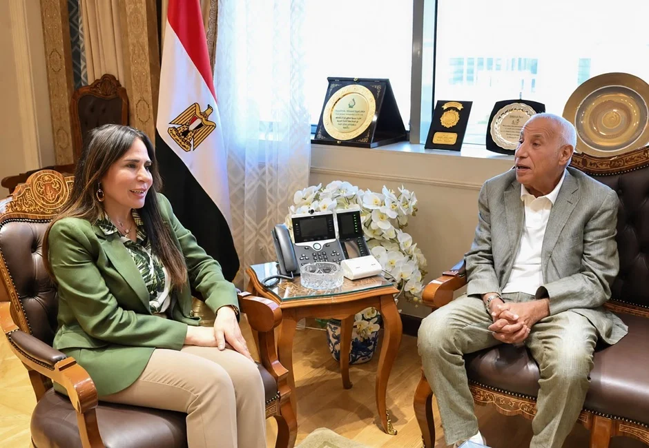 وزيرة الإسكان تستقبل رئيس نادي الزمالك حسين لبيب