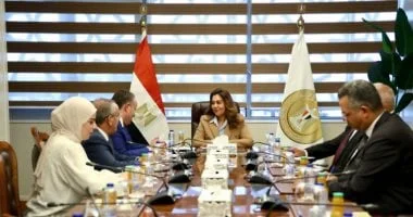 لقاء وزيرة التنمية مع نقيب المهندسين حول منصة رقمية