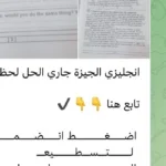 تسريب امتحانات اللغة الإنجليزية والهندسة بالإعدادية