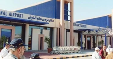 حركة الطيران الدولي بمطار مرسى علم اليوم