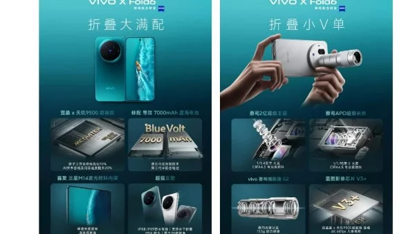 تسريب تصميم ومواصفات هاتف Vivo X Fold 6
