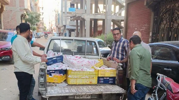 ضبط ربع طن دجاج غير صالح للاستهلاك بشبين الكوم