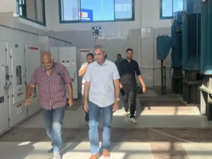 تفقد رئيس مياه البحر الأحمر لمحطة الصرف الصحي (هـ)