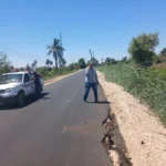 معالجة شروخ طريق قوص – السبع عيون بقنا
