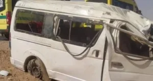إصابة 15 شخصاً في انقلاب ميكروباص على طريق بلبيس الصحراوي