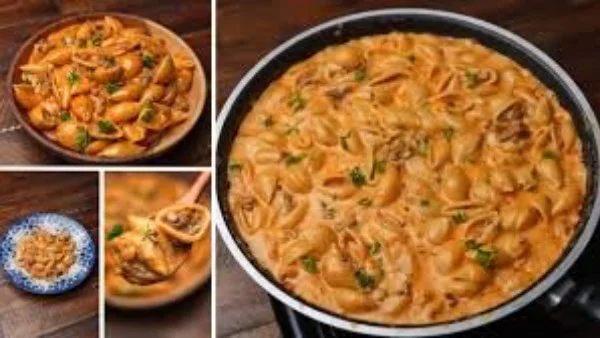 مكرونة كريمية سهلة ومذاق لا يقاوم