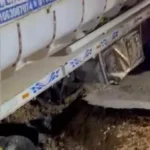 هبوط أرضي مفاجئ في زهراء المعادي يعطل الحركة المرورية