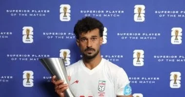رضائيان يُتوج بجائزة رجل مباراة مصر وإيران بكأس العالم 2026