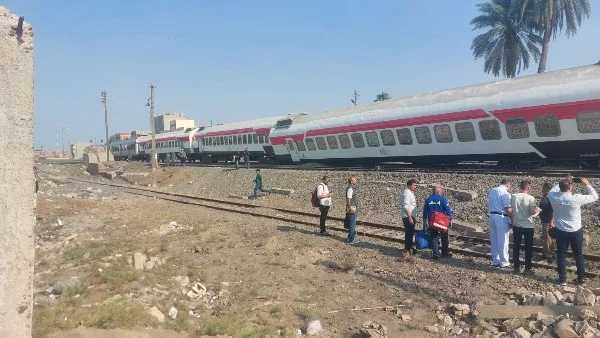 عدم وقوع إصابات في حادث قطار بكفر الزيات