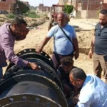 إصلاح خط الطرد الرئيسي بمحطة أبو عارف الجديدة
