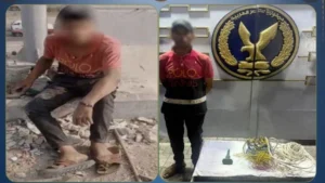 ضبط لص أسلاك أعمدة الإنارة بالإسكندرية