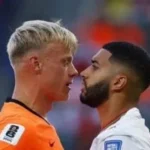 التعادل السلبي في الشوط الأول لمباراة هولندا والمغرب