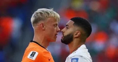 التعادل السلبي في الشوط الأول لمباراة هولندا والمغرب