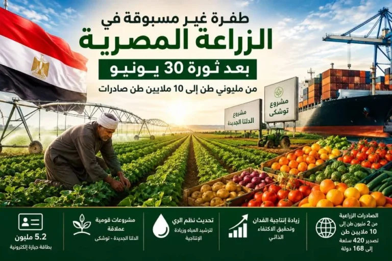 ثورة 30 يونيو وتطور الزراعة المصرية