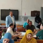 متابعة أعمال تقدير درجات الشهادة الإعدادية في المنوفية