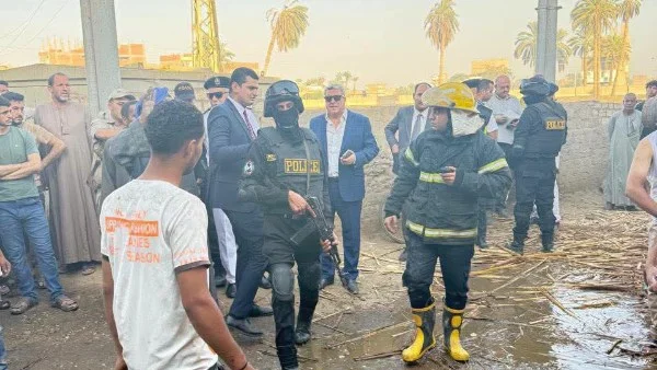 السيطرة على حريق في قرية دير شو بأسيوط