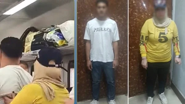 مشاجرة داخل قطار بورسعيد بين سيدة ورجل