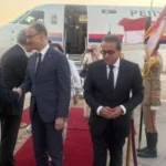 استقبال رئيس وزراء صربيا بمطار القاهرة الدولي