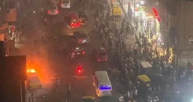 حريق سيارة أجرة في الإسكندرية دون إصابات