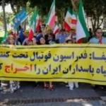 مظاهرات تعترض منتخب إيران في لوس أنجلوس