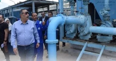 غسيل وتعقيم شبكات مياه الشرب في محافظات القناة