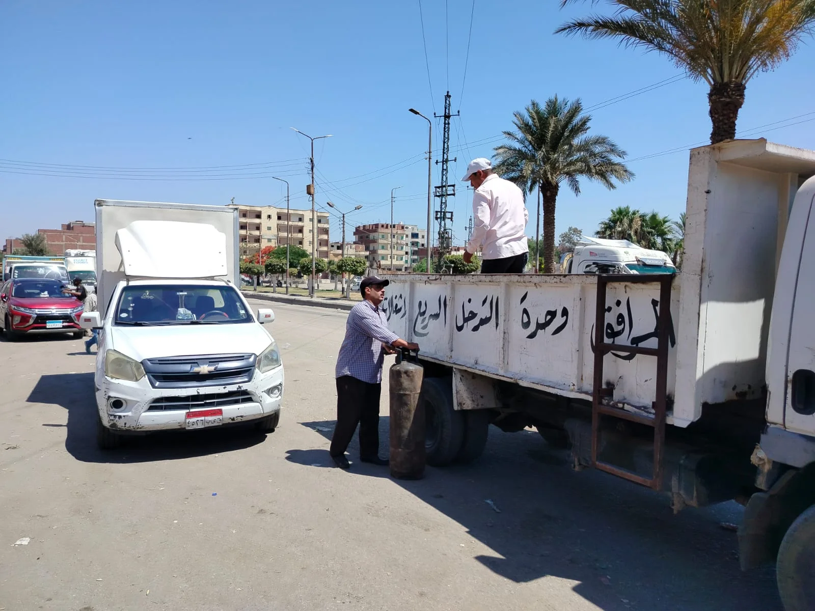حملة لإزالة الإشغالات في بلبيس