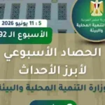 أنشطة وزارة التنمية المحلية والبيئة من 5 إلى 11 يونيو 2026