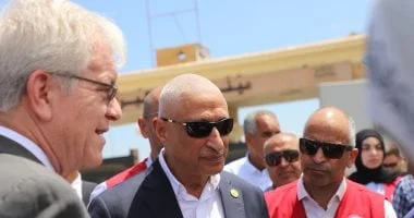 زيارة محافظ شمال سيناء والقائم بأعمال السفير الأمريكي لمعبر رفح