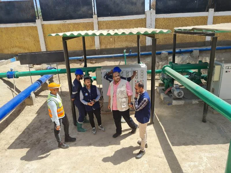 تفقد رئيس مياه سوهاج لمحطات ساقلتة