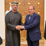 استقبال رئيس الإمارات من قبل السيسي في قصر الاتحادية