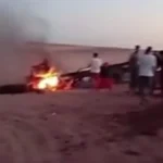 حادث تصادم مروع بين جامبو وسيارة نقل بالواحات